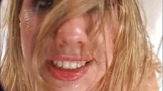 Four hard and loaded cocks banging a hot German blonde