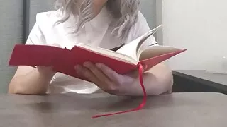 Rikki Sinclair schoolgirl sucking dildo