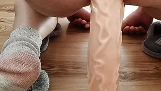 Riding my dildo naked
