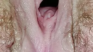 Lick me. Hairy pussy and ass. Close up.