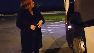 in exhib a truck driver surprises me and fucks my pussy and my ass