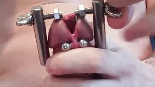 I am putting on my cock-stretcher