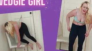 Hanging wedgie off a door