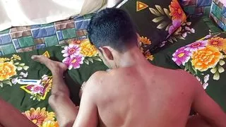 creampie at the same time threesome sex