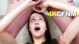 Hairy Minnie rims old guy in fishnets