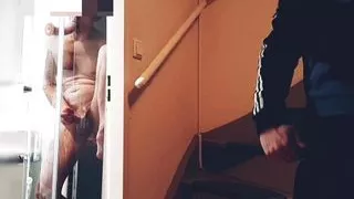 straight roommate caught secretly jerking off while horny guy fuck himself under shower with 2 dildo into ass and mouth