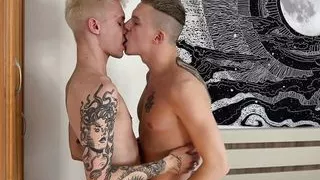 #276 Step dad catches stepson and his buddy having sex and joins twins