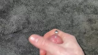 POV penis plug masturbating cumshot