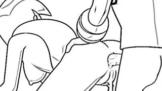 Sketch of penetrating a tight ass hot comic