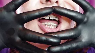 ASMR: vore fetish giantess vibes mukbang video SFW in nitrile gloves (Arya Grander)