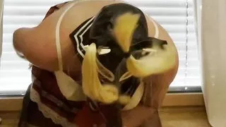 Sissy slave deepthroating Big black cock