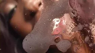 Angel Eyes is actually a pleasantly plump, ebony diva who has a very nice pair of extra large knockers and a symmetrical