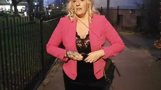 MILF Flashing tits in public