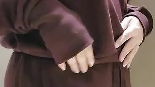 Going to the school's bathroom to show you my boobs