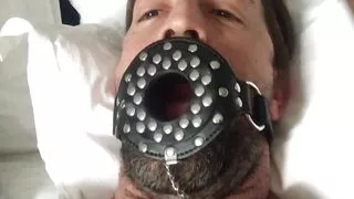 Milked at length with gag and cum swallowing