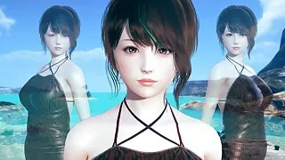 AI Shoujo Japanese beauty Sakura in realistic 3D animated sex with multiple orgasms UNCENSORED