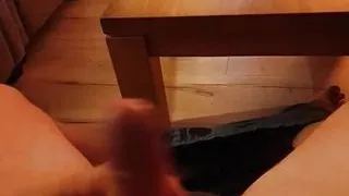 Playing with my hard cock