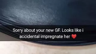 Ooops, sorry mate -  i cumming inside your new girlfriend in a ovulation day - Snap Cuckold captions - Milky Mari