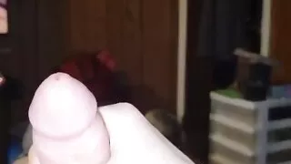 jerking until a small river flows out