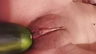 I masturbate witch a cucumber