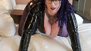 BBW in PVC fucked hard Doggy Style