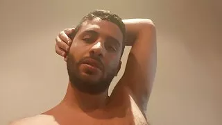 Naked and taking shower in the bathroom and enjoy best shower after swimming pool