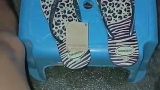 Cum In Havaianas Slim Animal Print