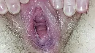 Hairy pussy close up