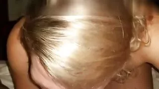 Petite hotwife sucks cock, gives handjob and rubs tight pussy while on vacation