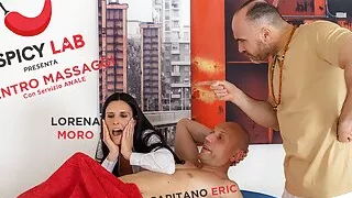 Anal service in a massage center