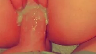 A lot of sperm for a beautiful neighbor's pussy