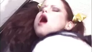 Wild brunette fucked hard from behind