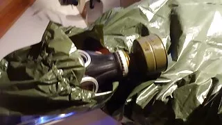 gasmasked perv  green ABC Cape lover latex bessy POV Ass Dildo riding