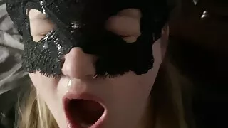 BBW Wife Blowjob Facial Cumshot Begs for Cum