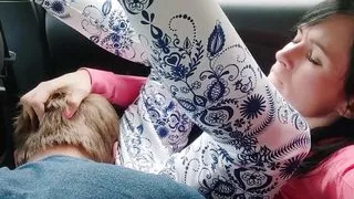 STOP THE CAR and EAT MY PUSSY!!! Licking and Pounding on the Back Seat - MrPussyLicking