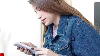 My stepsister is putting on makeup for an important date and I end up fucking her hard until I cum in her