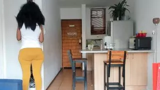 Squirting in leggings