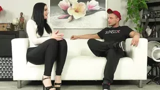 Absolutely hot photo casting with fine brunette