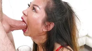 Piss drinking throatfuck slut