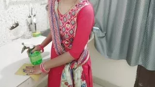 Pizza delivery boy watching inside my personal room door when I was enjoying myself and needed a big dick Hindi sex with