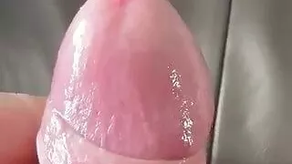 Uncut Malaysian Chinese playing with foreskin