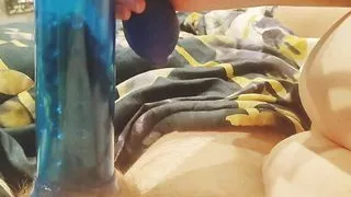playing with a pump then a handjob