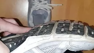 Her Nike Sneakers Well Treated (cummed)