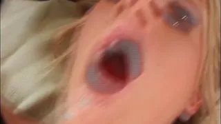 Amazing blonde babe from Germany pleasing two hard peckers