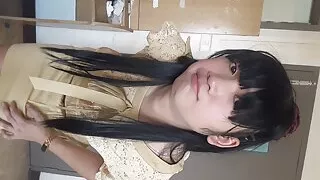 FN024  I love wearing the teacher's dress the most.