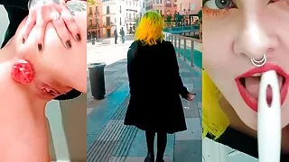 Drinking piss while walking around the city and licking public toilets.