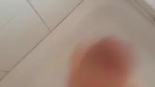 Mister Lucifer masturbating in the shower to little Cumshot