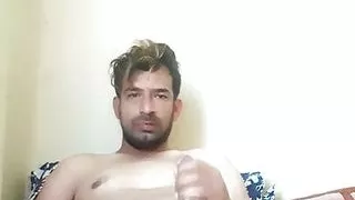 Asian boy masturbating hard