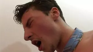 A hot brunette girl with big boobs masturbates with her Sex