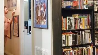 Home Nudist Cory Schultheis fully nude walking around